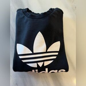 Adidas Men's classic trefoil Black Crewneck sweatshirt